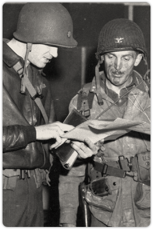 LTC Charles Young and COL Robert Sink make “the bet” on the night before D-Day.